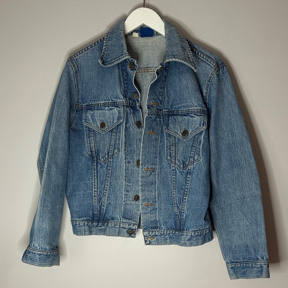 80s Sears The Men's Store Jeans Joint Denim Jacket Vintage 1980s Size M
